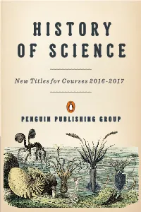 History of Science New Titles • History of Science