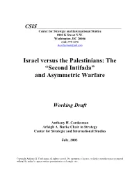 Second Intifada” and Asymmetric Warfare
