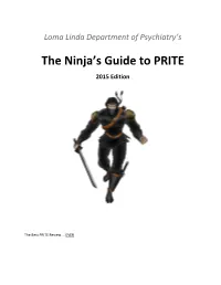 The$Ninja's$Guide$To$PRITE$ $