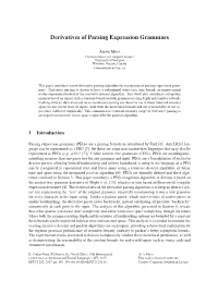 Derivatives of Parsing Expression Grammars