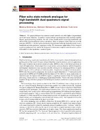 Fiber Echo State Network Analogue for High-Bandwidth Dual-Quadrature Signal Processing
