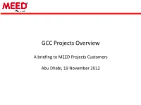GCC Projects Overview