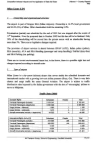Milan Linate (LIN) J Ownership and Organisational Structure the Airport