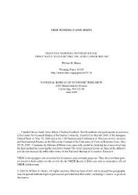 NBER WORKING PAPER SERIES NEGATIVE NOMINAL INTEREST RATES: THREE WAYS to OVERCOME the ZERO LOWER BOUND Willem H. Buiter Working