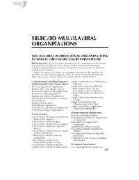 Selected Multilateral Organizations