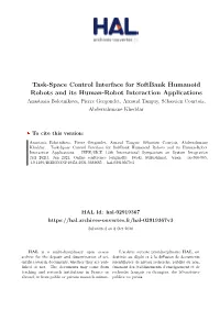 Task-Space Control Interface for Softbank Humanoid Robots and Its