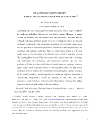 1 Dual Process Utility Theory