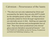 Calvinism – Perseverance of the Saints
