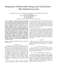 Integration of Renewable Energy Into Grid System – the Sabah Green Grid