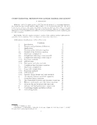 Computational Methods for Linear Matrix Equations∗