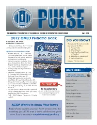 Fall Edition 2012