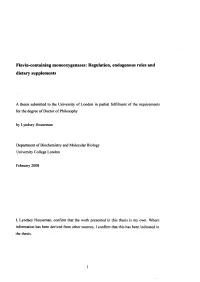 Flavin-Containing Monooxygenases: Regulation, Endogenous Roles and Dietary Supplements