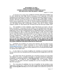 (II)-2019 DECLARATION of WRITTEN RESULT THEREOF Dated: 01.11.2019