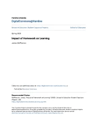 Impact of Homework on Learning