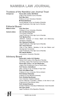 Namibia Law Journal Volume 2 Issue 2 2010