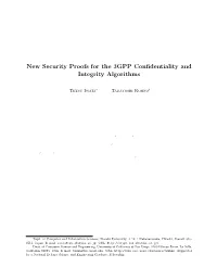 New Security Proofs for the 3GPP Confidentiality and Integrity