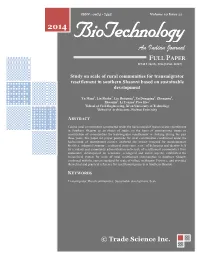 Study on Scale of Rural Communities for Transmigrator Resettlement in Southern Shaanxi Based on Sustainable Development