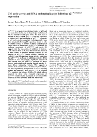 Cell Cycle Arrest and DNA Endoreduplication Following P21waf1/Cip1 Expression