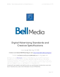 Digital Advertising Standards and Creative Specifications Last Revised: February 25, 2021