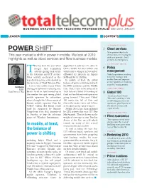 POWER SHIFT 2 Cloud Services New Partnership Deals This Year Marked a Shift in Power in Mobile