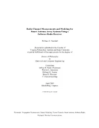 Radio Channel Measurements and Modeling for Smart Antenna Array Systems Using a Software Radio Receiver