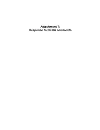 Response to CEQA Comments