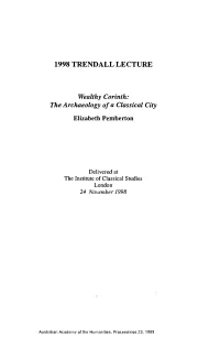 1998 Trendall Lecture