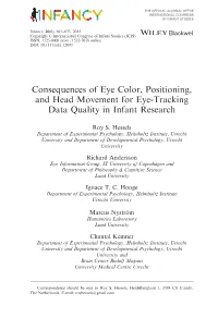 Consequences of Eye Color, Positioning, and Head Movement for Eye-Tracking Data Quality in Infant Research