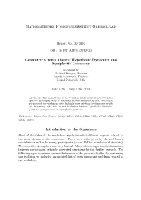 Geometric Group Theory, Hyperbolic Dynamics and Symplectic Geometry