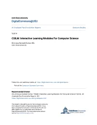 Interactive Learning Modules for Computer Science