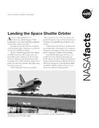 Landing the Space Shuttle Orbiter