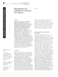 Management of Strabismus in Thyroid Eye Disease