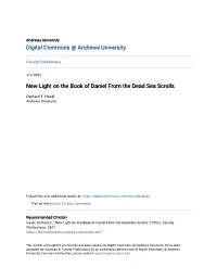 New Light on the Book of Daniel from the Dead Sea Scrolls