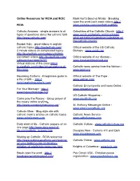 Online Resources for RCIA and RCIC RCIA Catholic Answers