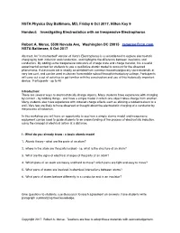 2017 NSTA Physics Day Tutorial