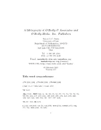 A Bibliography of O'reilly & Associates and O