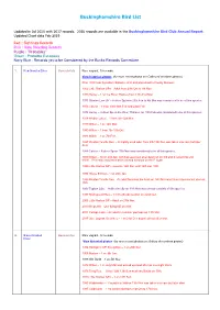Bucks-List-All-Species.Pdf