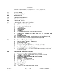 Chapter 9 Page 1 of 40 02/25/2020 Ord. 865