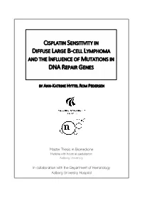 Cisplatin Sensitivity in Diffuse Large B-Cell Lymphoma and the Influence of Mutations in DNA Repair Genes