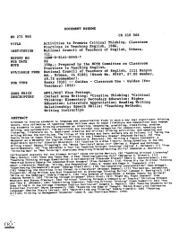 Ed 273 985 Title Institution Report No Pub Date Note