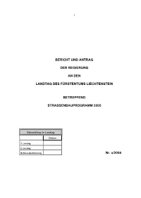 Strassenbauprogramm 2005