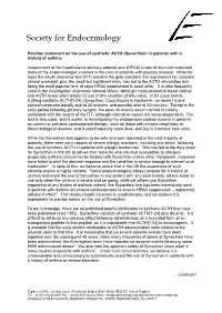 (Synacthen) in Patients with a History of Asthma