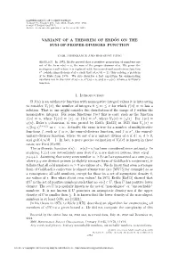Variant of a Theorem of Erdős on The