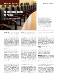An Advanced Course on PC/104
