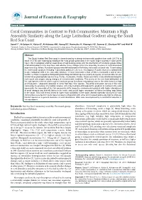 Coral Communities, in Contrast to Fish Communities, Maintain a High
