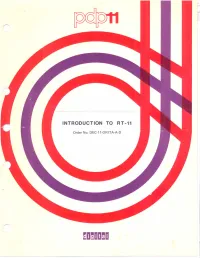 Digital Equipment Corporation RT-11 Introduction Manual, 1977