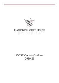 GCSE Course Outlines 2019-21