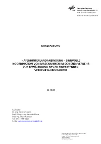Kurzfassung Hafenhinterlandanbindung