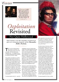 Ozploitation Revisited: Not Quite Hollywood