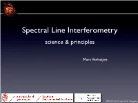 Spectral Line Interferometry Science & Principles